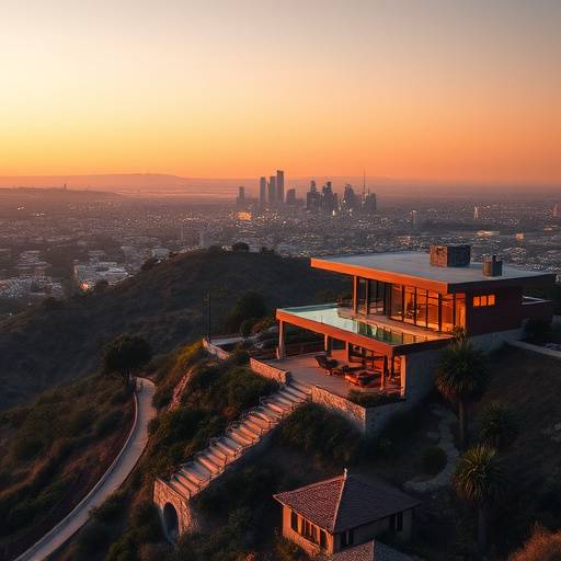 Hollywood Hills Mansion - Modern mansion overlooking Los Angeles