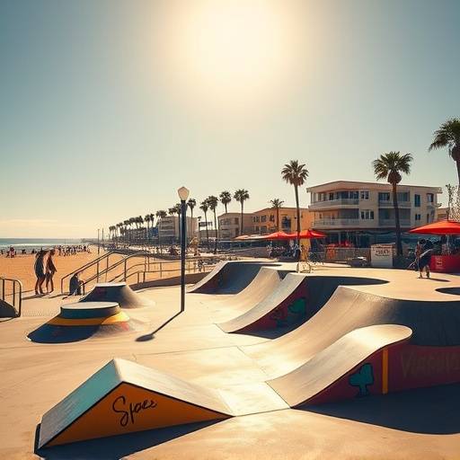 Venice Beach Skatepark - Vibrant skatepark at Venice Beach